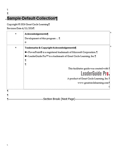 Acknowledgements page example