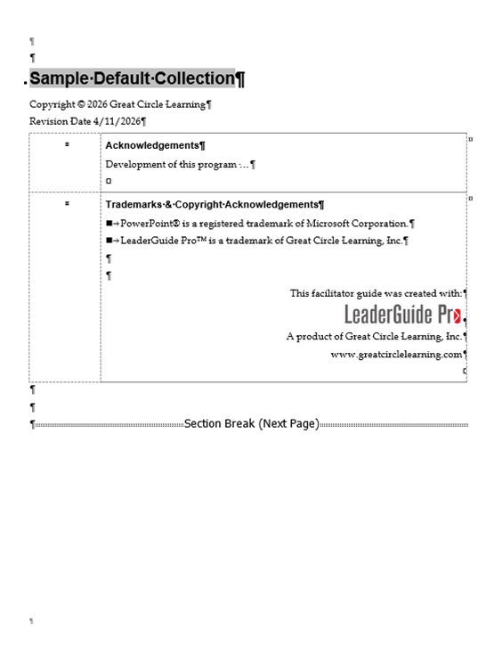 Acknowledgements page example