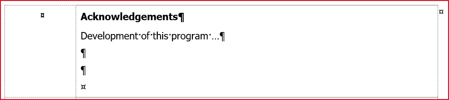 Acknowledgements Block on Acknowledgements Page-1