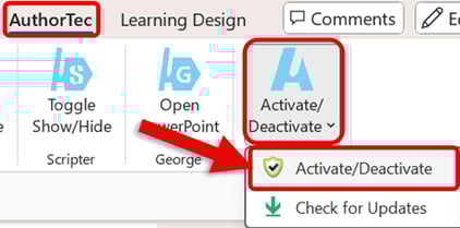 AT - Dectivate this Software - Ribbon