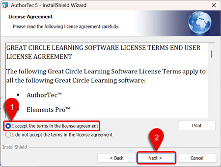 Install AT - Install Wizard 2