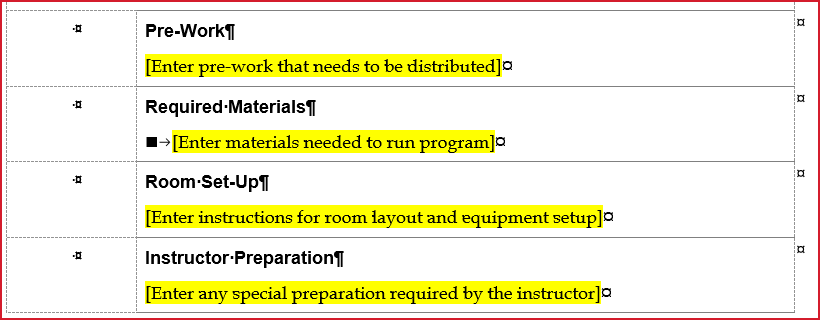 Content Blocks on Program Prep page
