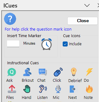 ICues task pane-partial