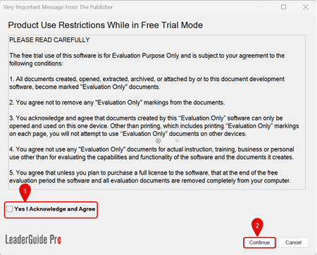 LGP Free Trial Restrcitions