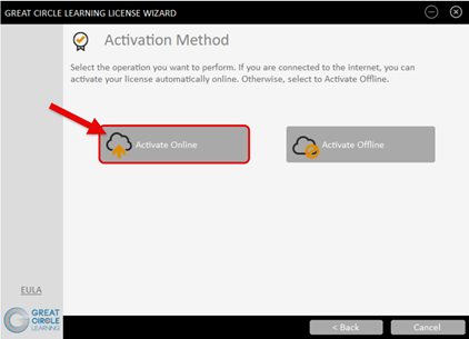 License Wizard - Activate Online