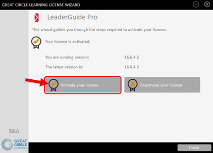 License Wizard - Activate this license