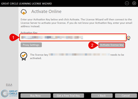 License Wizard - Enter Key 1