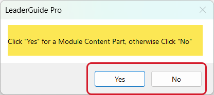 Select the Content Part structure
