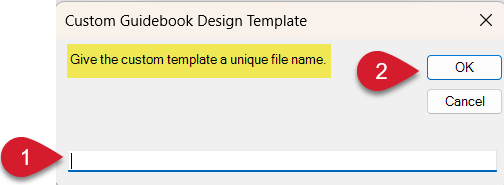 Give Your Custom Guidebook Template a Unique Name