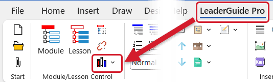 Librarian button on the LeaderGuide Pro ribbon