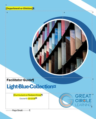 Cover Page Facilitator Guide Light Blue Collection