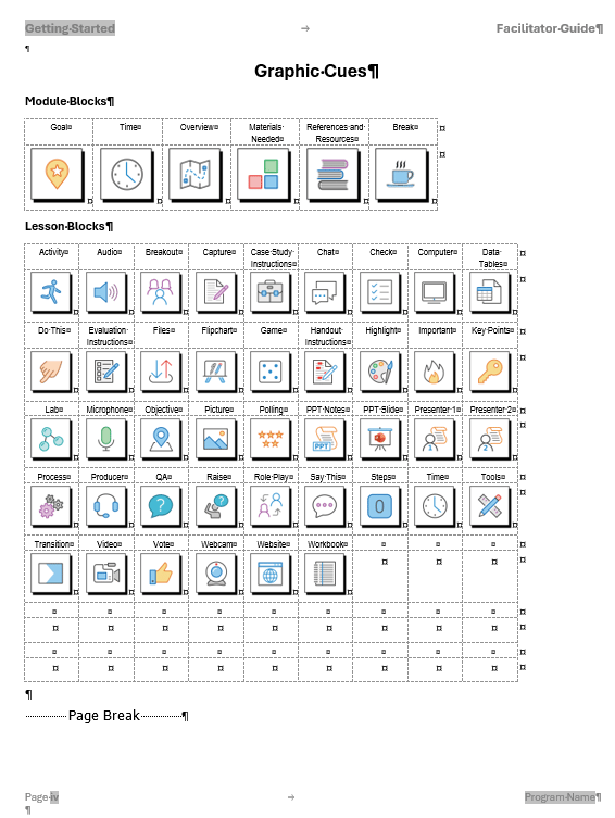 Graphic Cues Page - Elegant Collection