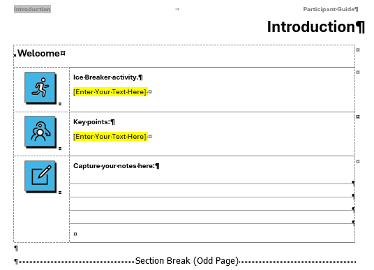 Introduction Module Welcome Lesson with Content Blocks