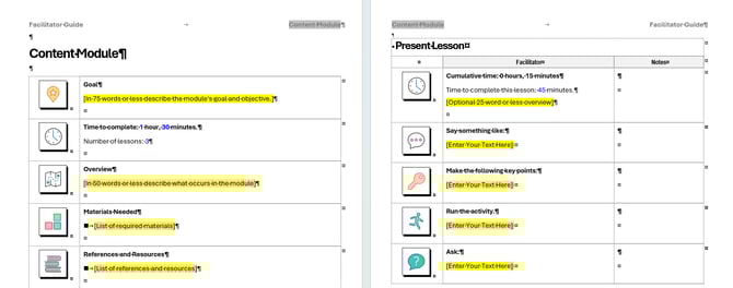 Module-Lesson Example Facilitator Guide