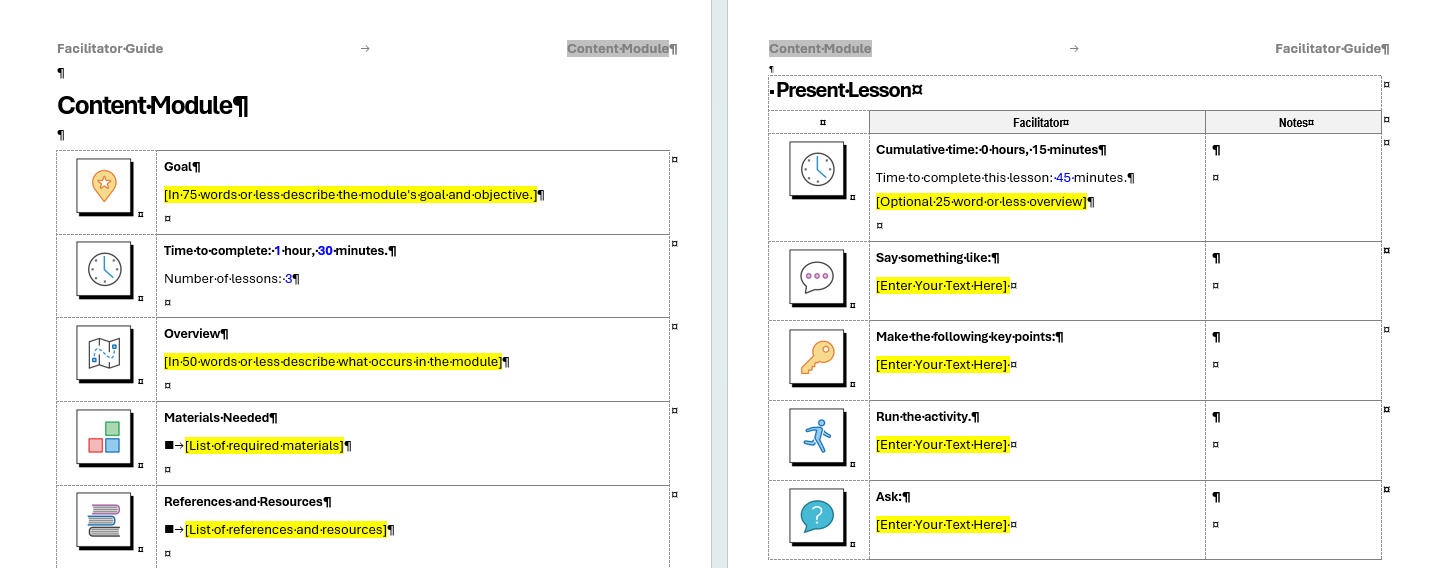 Module-Lesson Example Facilitator Guide