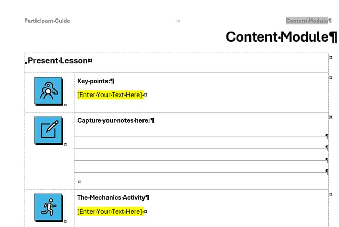 Module-Lesson Example Participant Guide