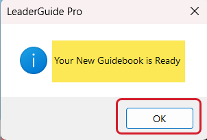 Your new guidebook is ready
