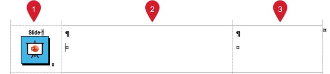 Slide and Notes placement options