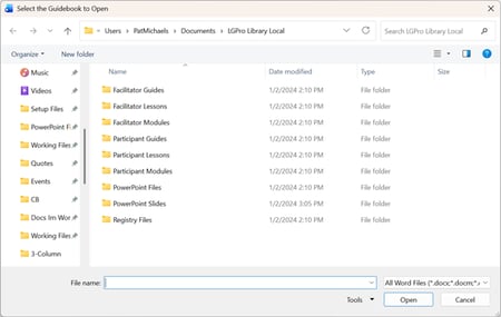 LGP Library Folder Structure