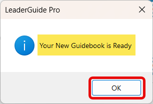 Your new guidebook is ready