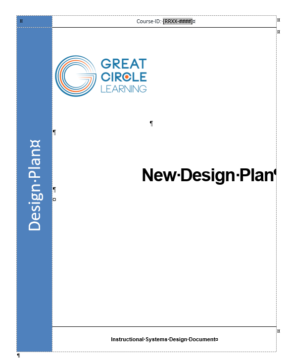 Cover Page Example_Learning Design Tool