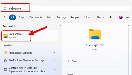 Launch File Explorer