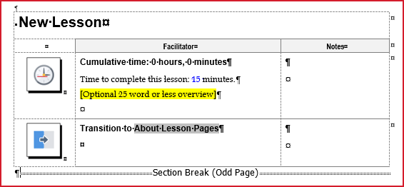 New Lesson Example 2