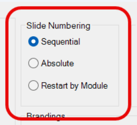 Preferences - Slide Numbering small