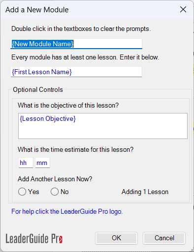 Module and Lesson Assistant