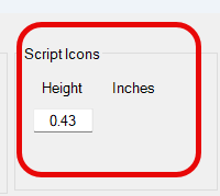 Script icons Preferences