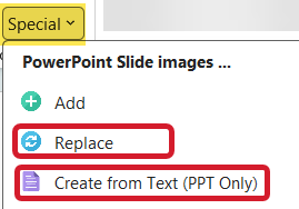 Special-Replace_Create from Text