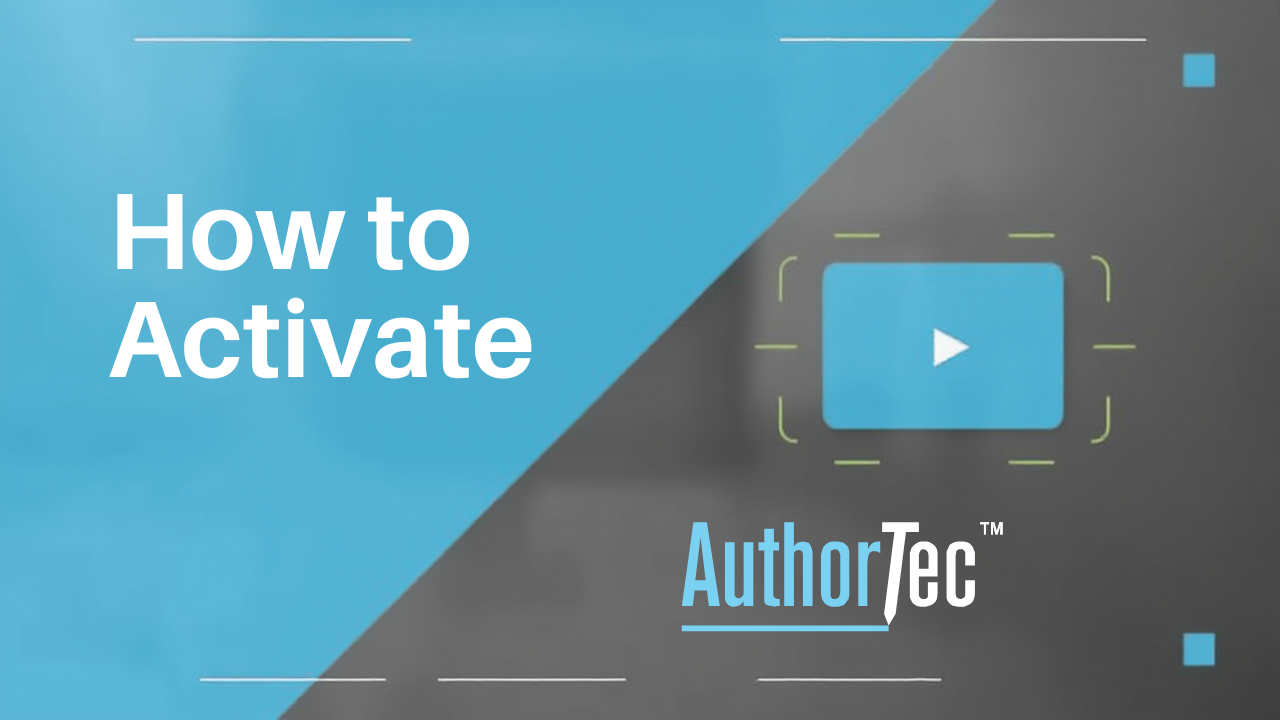 How to Activate AuthorTec