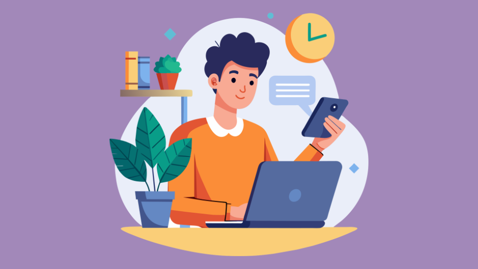 Working Laptop Vector Graphic